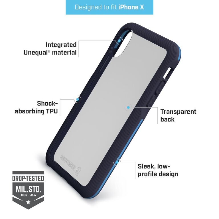 BodyGuardz Trainr Case with Unequal Technology (Navy/Blue) for Apple iPhone X, , large